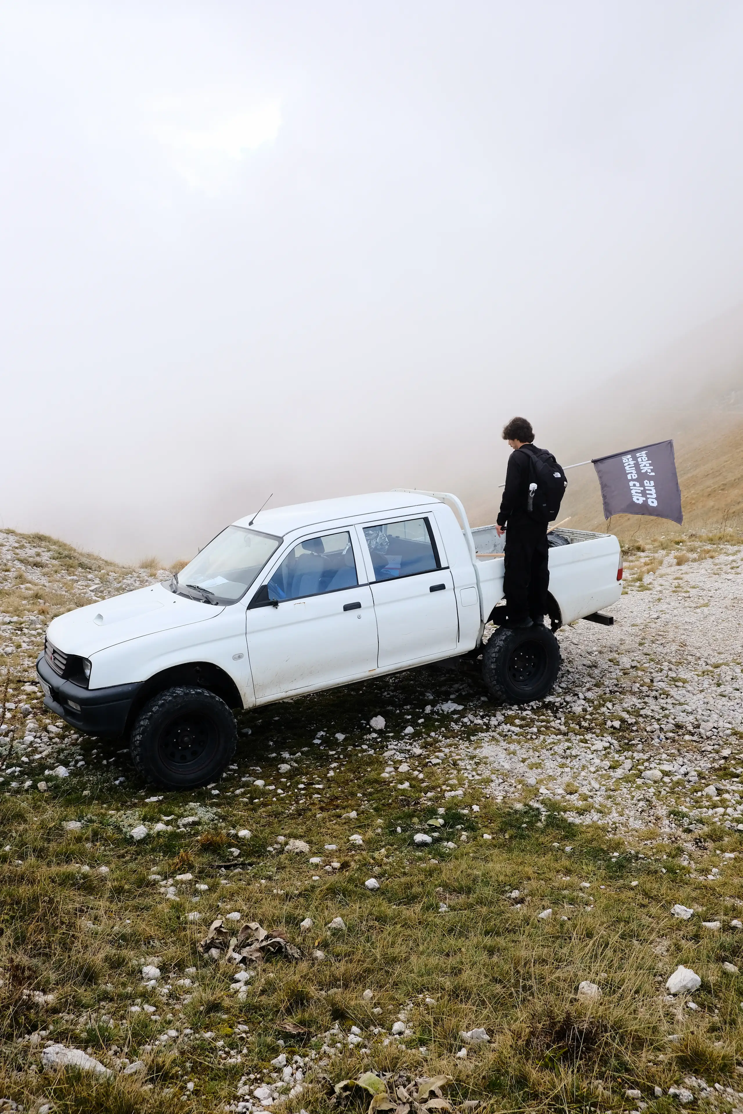 Giorgio sulla macchina